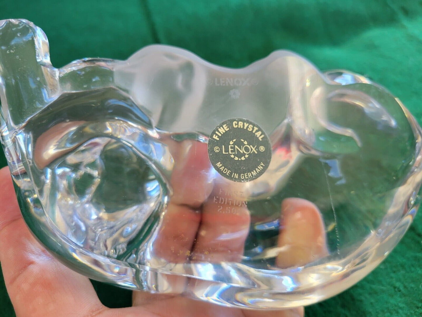 Lenox Crystal Kitty Cat with Kitte Figurine Full Lead Crystal 1st edition