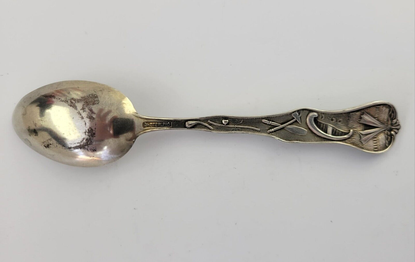 Capital Building Topeka Kansas Sterling 5 3/8" Souvenir Spoon by Mechanics .69oz