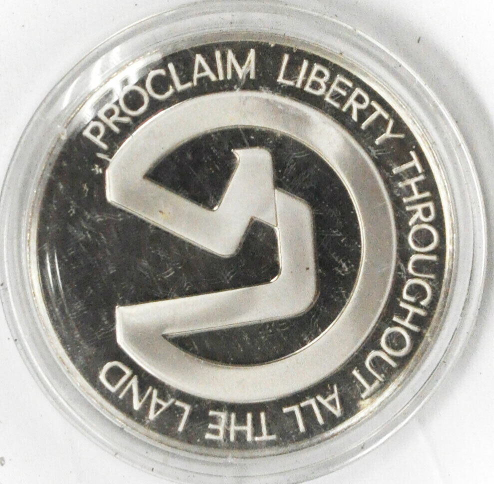 California Proclaim Liberty Throughout Land Franklin Mint Sterling Proof 39mm