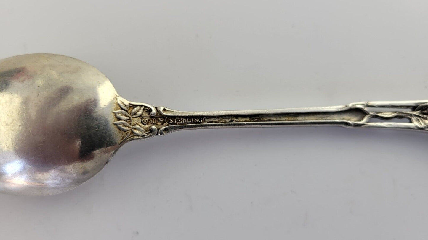 State Capital Topeka Kansas Sterling Silver 5 3/4" Souvenir Spoon .71oz.