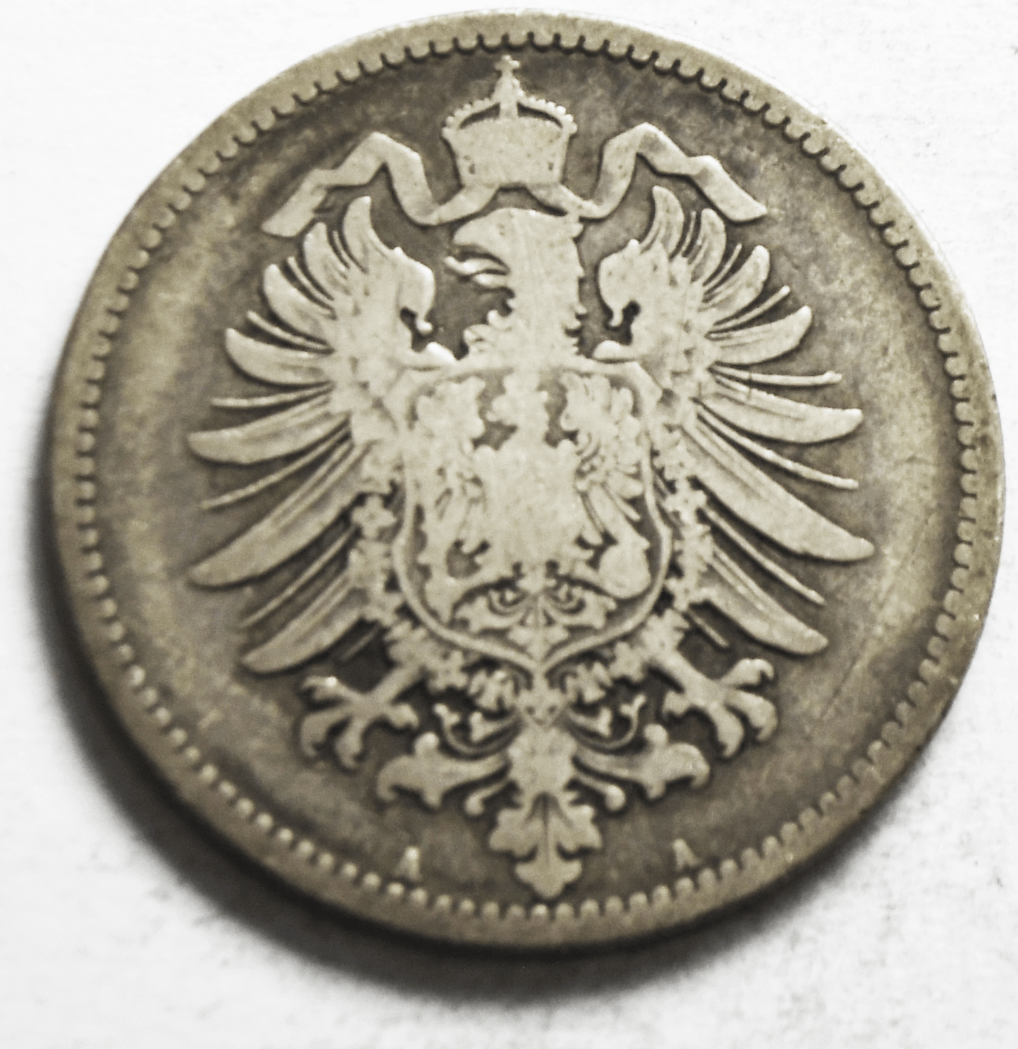 1878 A Germany Empire Silver One Mark KM# 7