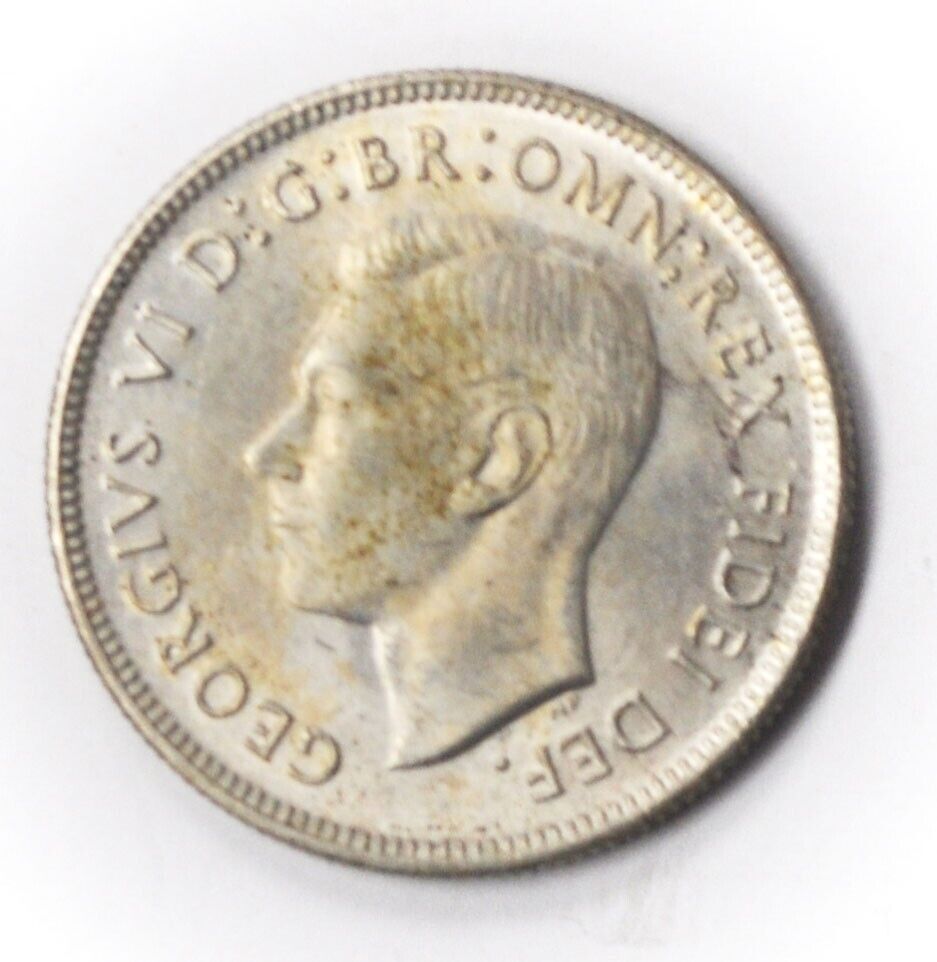 1951 Australia Florin Silver Coin KM# 47