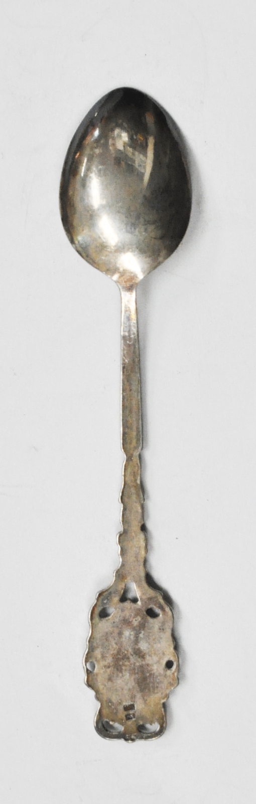 800 Silver Linz Donau Austria Enamel Souvenir Spoon 4-1/4"