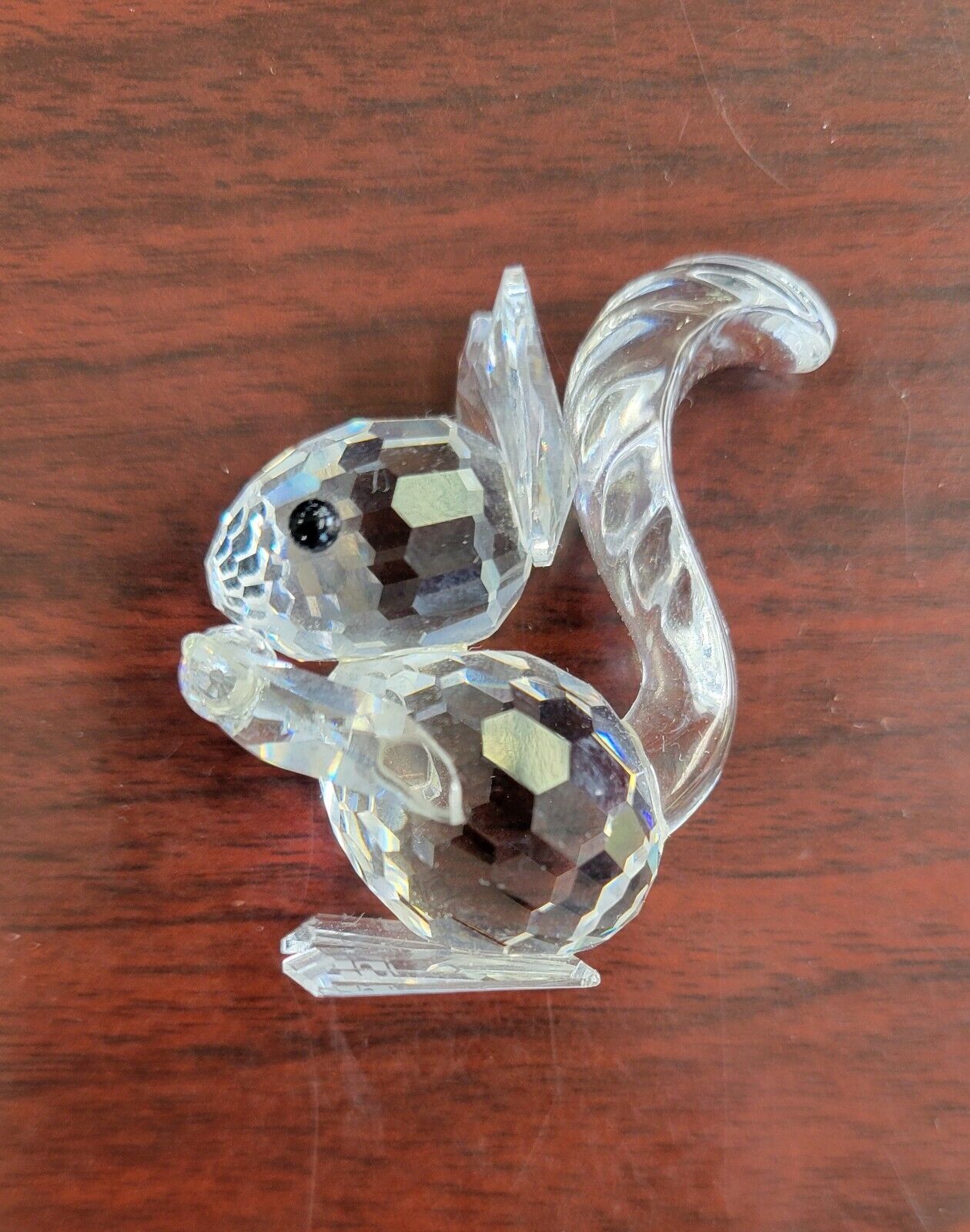 Swarovski Crystal Figurine Squirrel With Nut Block SC Logo Retired Austria