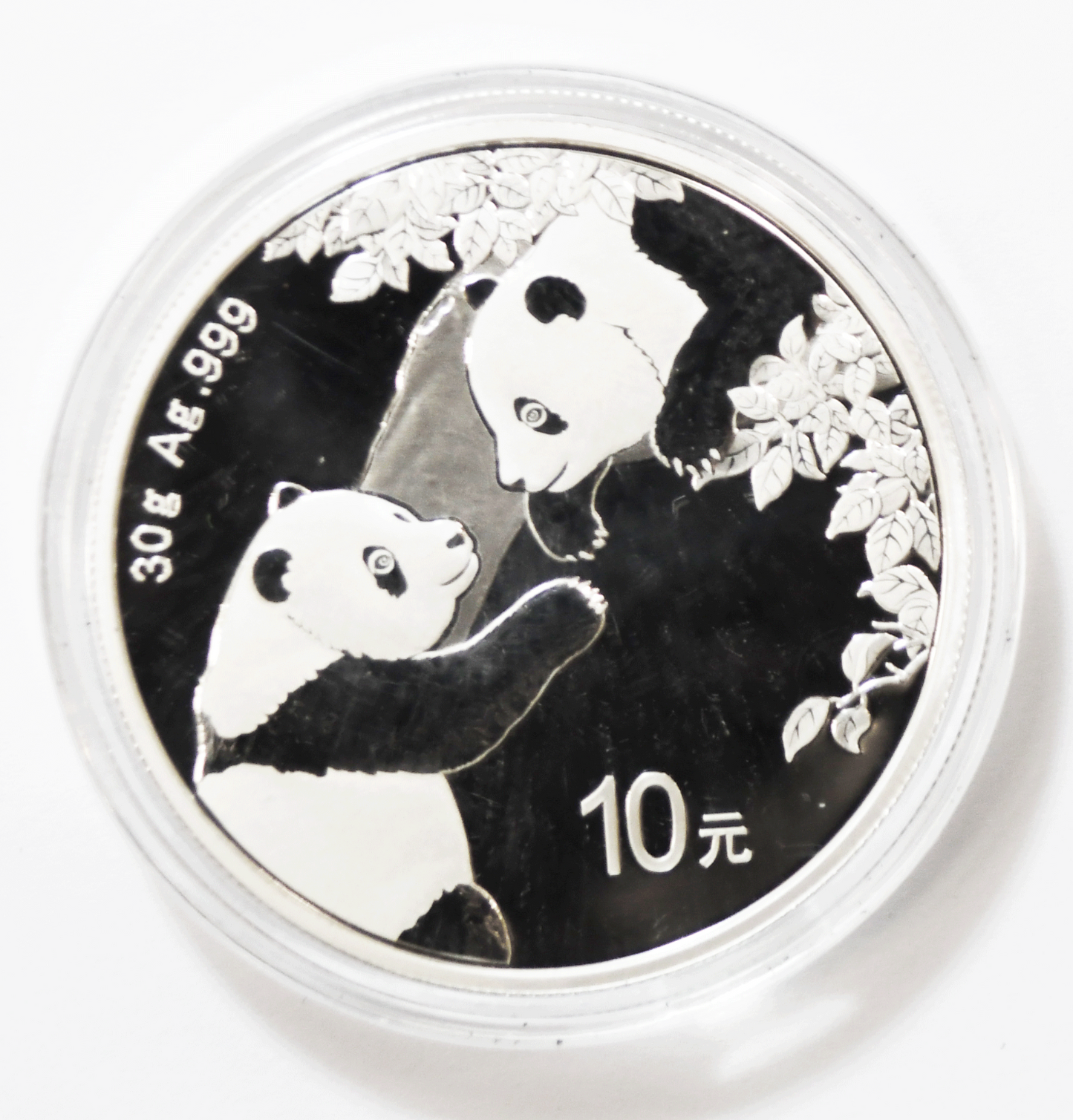 2023 10Yn China Silver Panda Ten Yuan 30g .999 Coin 40th Anniversary