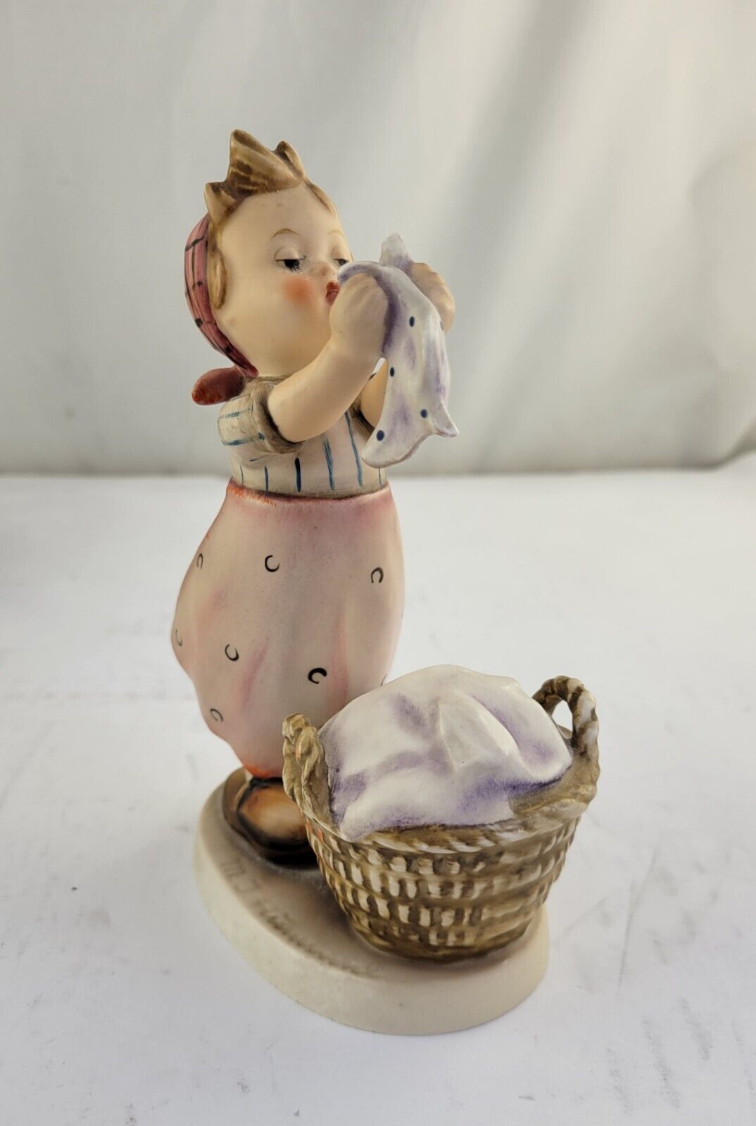Goebel Hummel Porcelain Girl Laundry “Wash Day” #321 Figurine - TMK 4 Germany