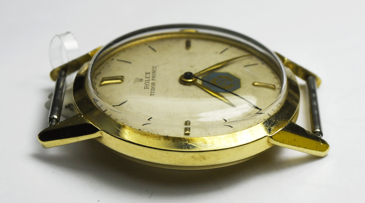 1950's Vintage Men's Tudor Oyster Prince 14k 35mm Rolex Case Optimist w Papers