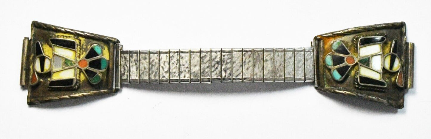 Sterling Silver Zuni Bird Watch Tip Band End Bracelet 31mm x 38mm 6"