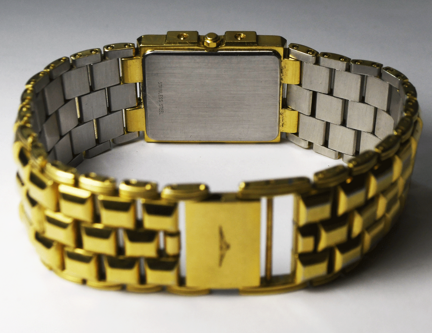 Vintage Longines QWR Dress Watch Rectangle Gold Tone 25mm 7.5" Quartz