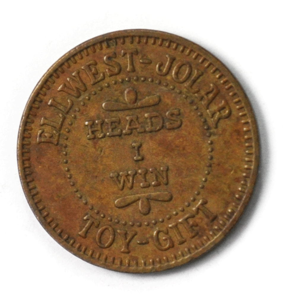 Ellwest Jolar Heads Teals Good Luck Token Amusement Centers Toy Gift 24mm