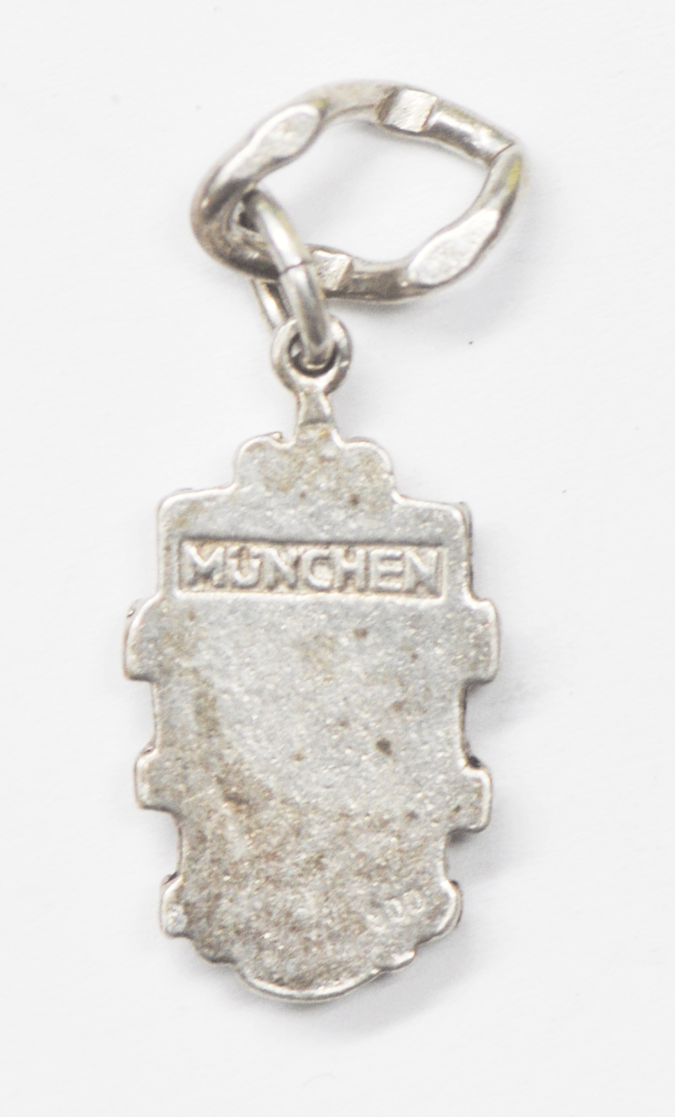 Silver Plated Munich Glockenspiel Clock Charm Pendant 23mm