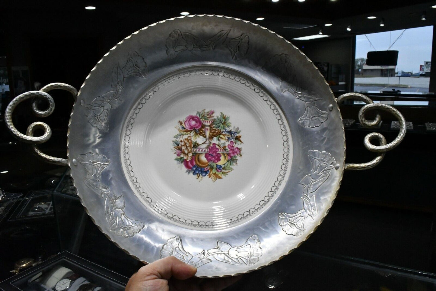13 1/2" Triumph Limoges Aluminum Porcelain Bowl Farberware Brooklyn New York