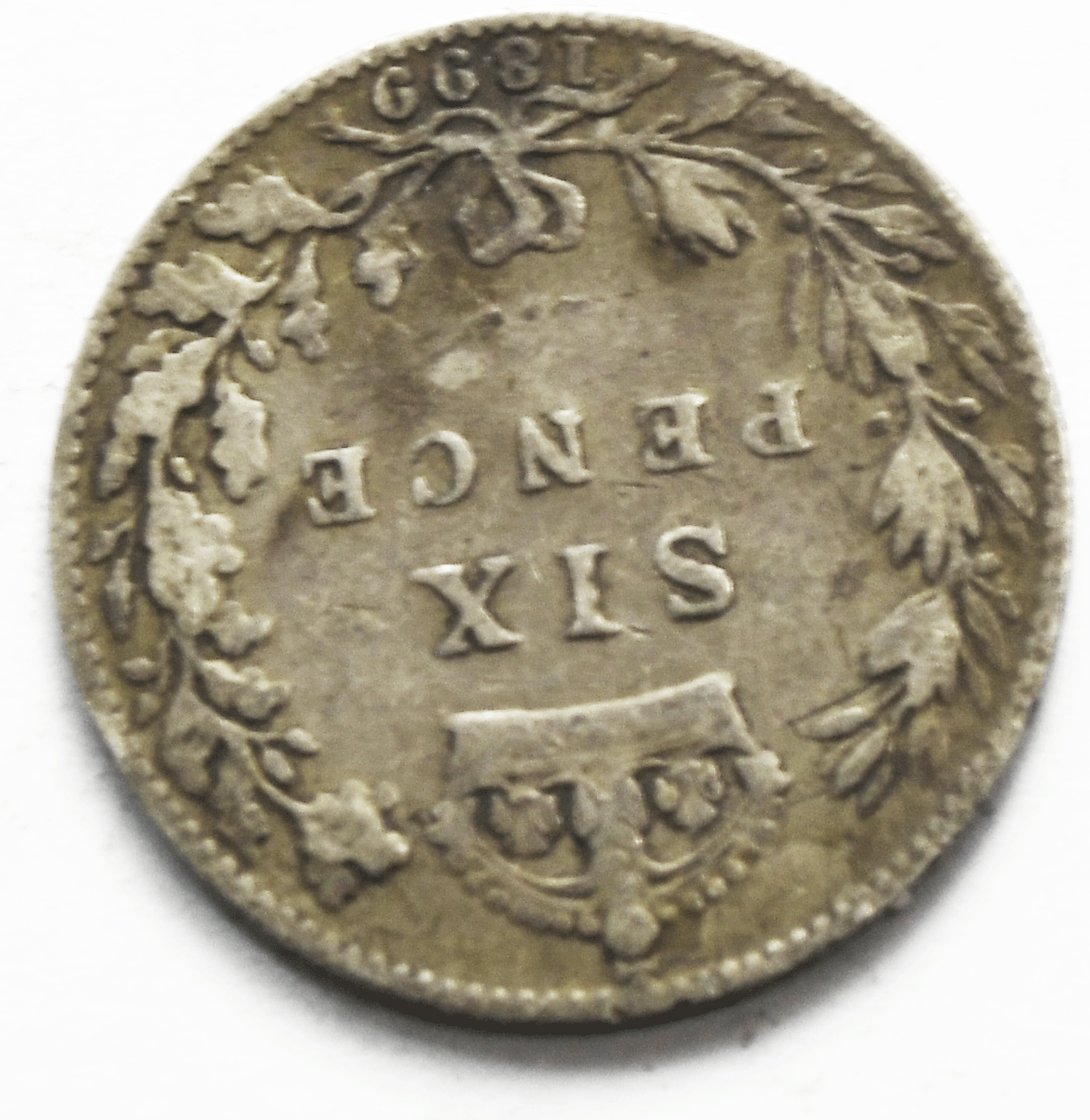 1899 Great Britain 6 Six Pence KM# 779 Silver Coin