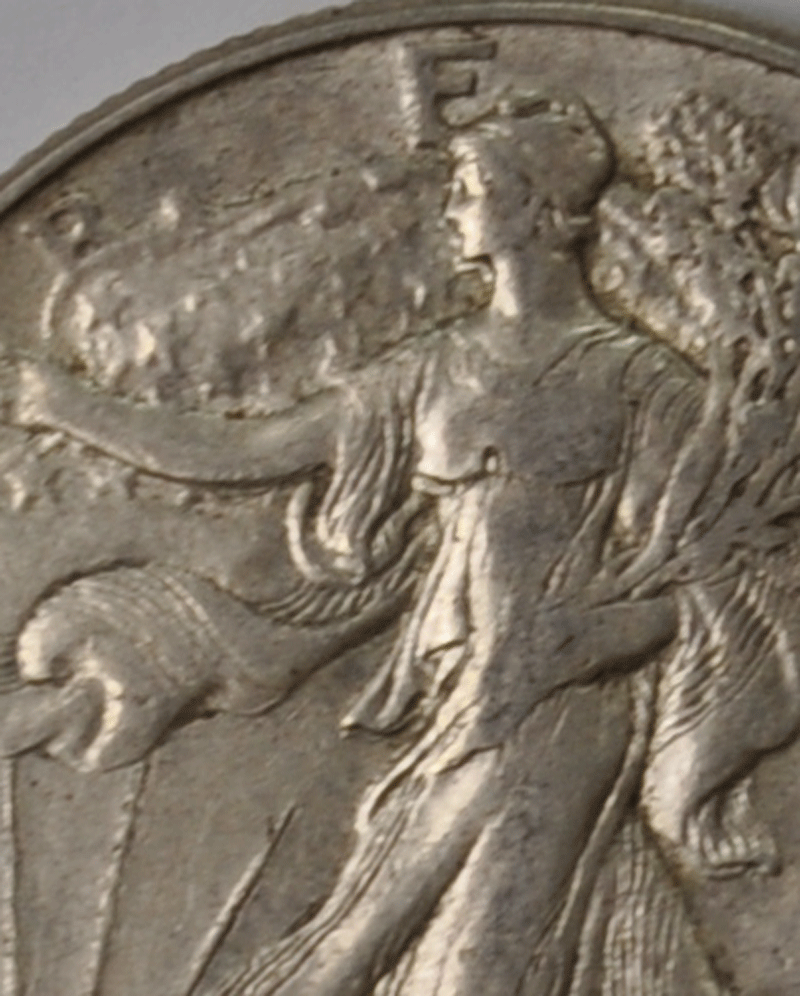 1942 50c Walking Liberty Half Dollar Fifty Cents Philadelphia DDO FS-101