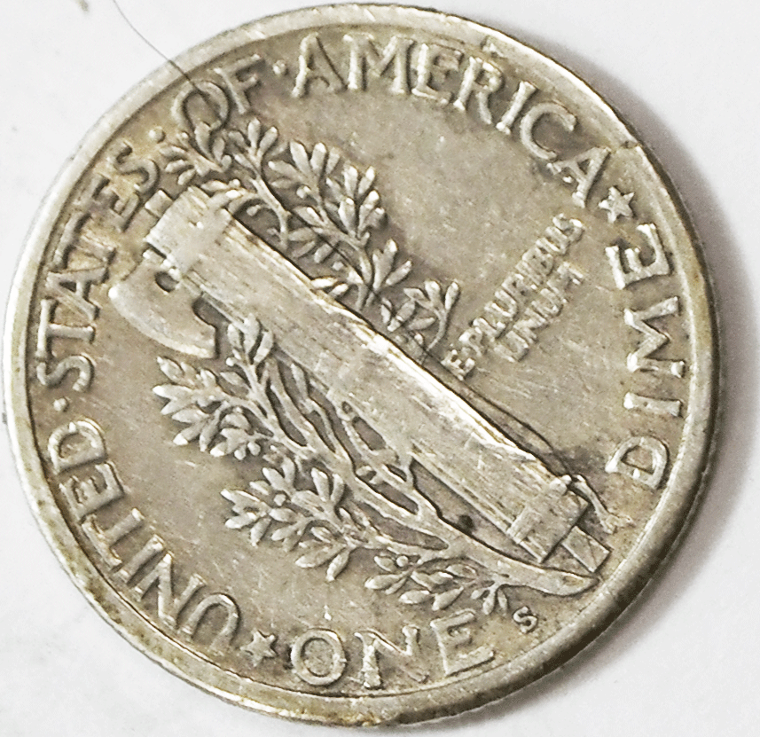 1925 S 10c Mercury Silver Dime Rare Ten Cents San Francisco