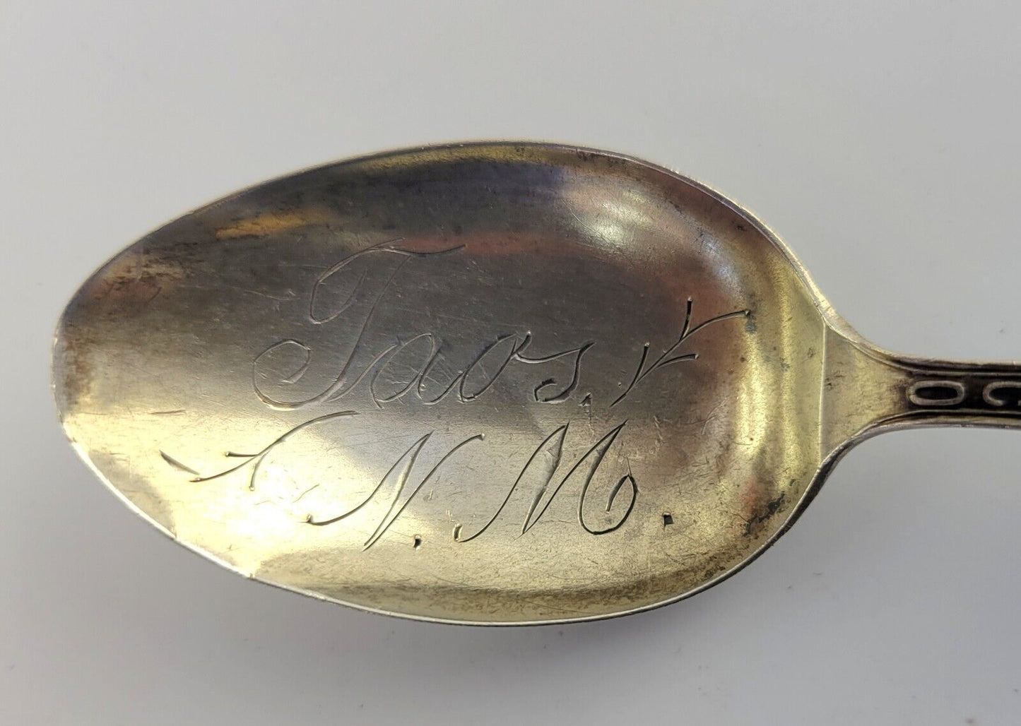 Taos New Mexico 5 1/8" Sterling Silver Souvenir Spoon .43oz. by Manchester