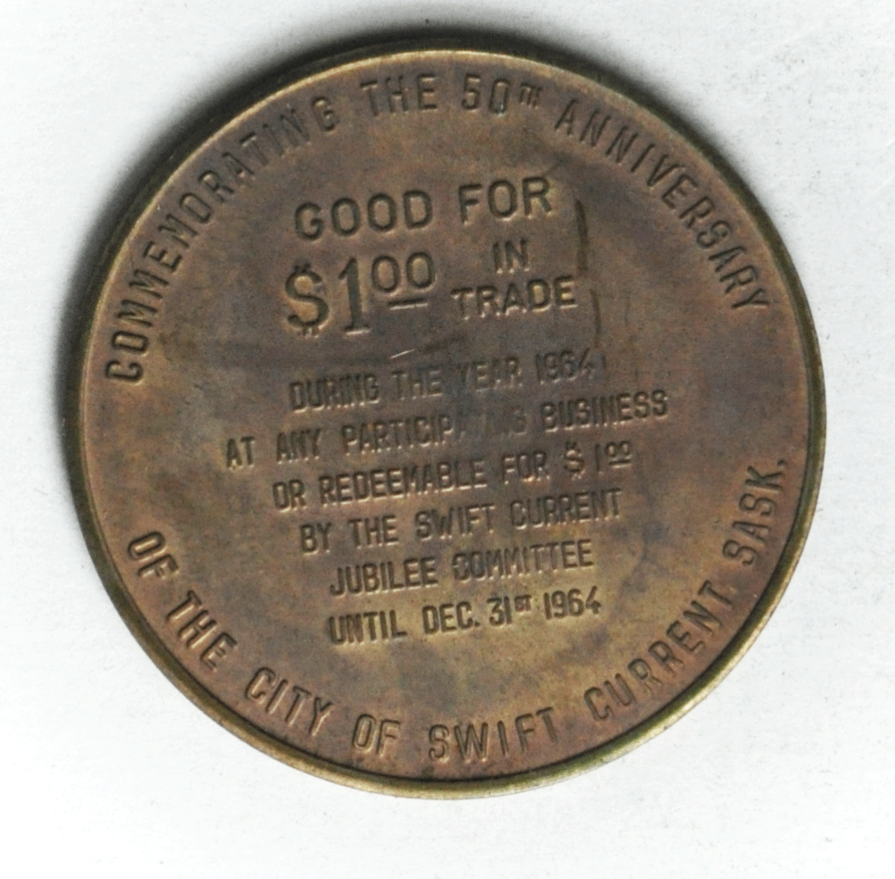 1964`$1 Canada Trade Dollar 39mm Swift Current Frontier Days Token