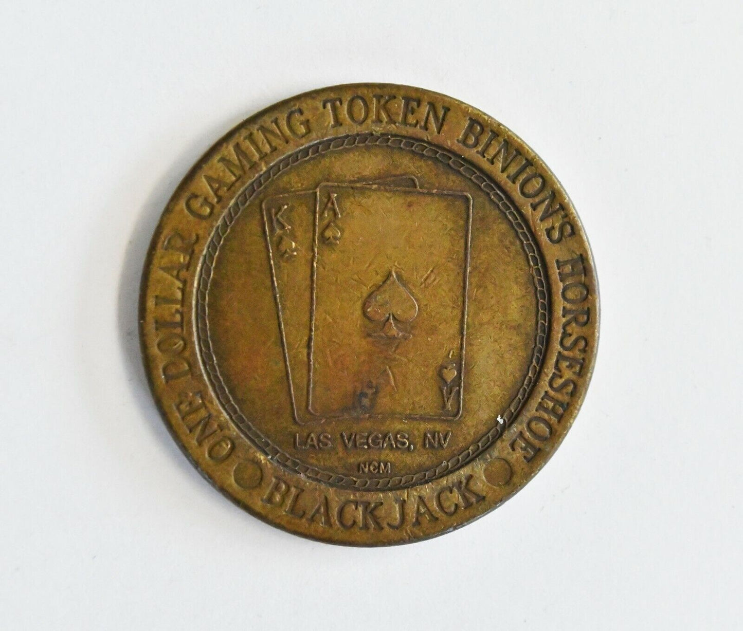 Binions Horeshoe Casino Hotel Gaming Slot Token Dollar Black Jack Las Vegas NV