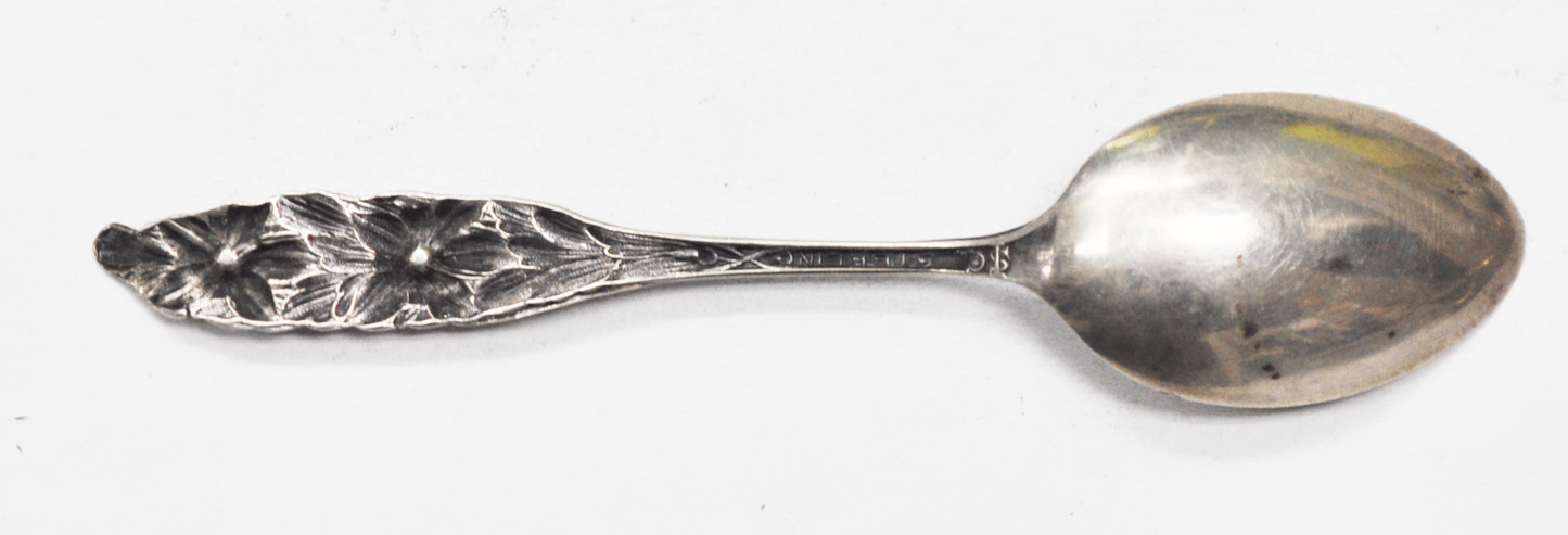 Sterling Pikes Peak Signal Station Souvenir Spoon Demitasse 3-1/2" 14,147ft