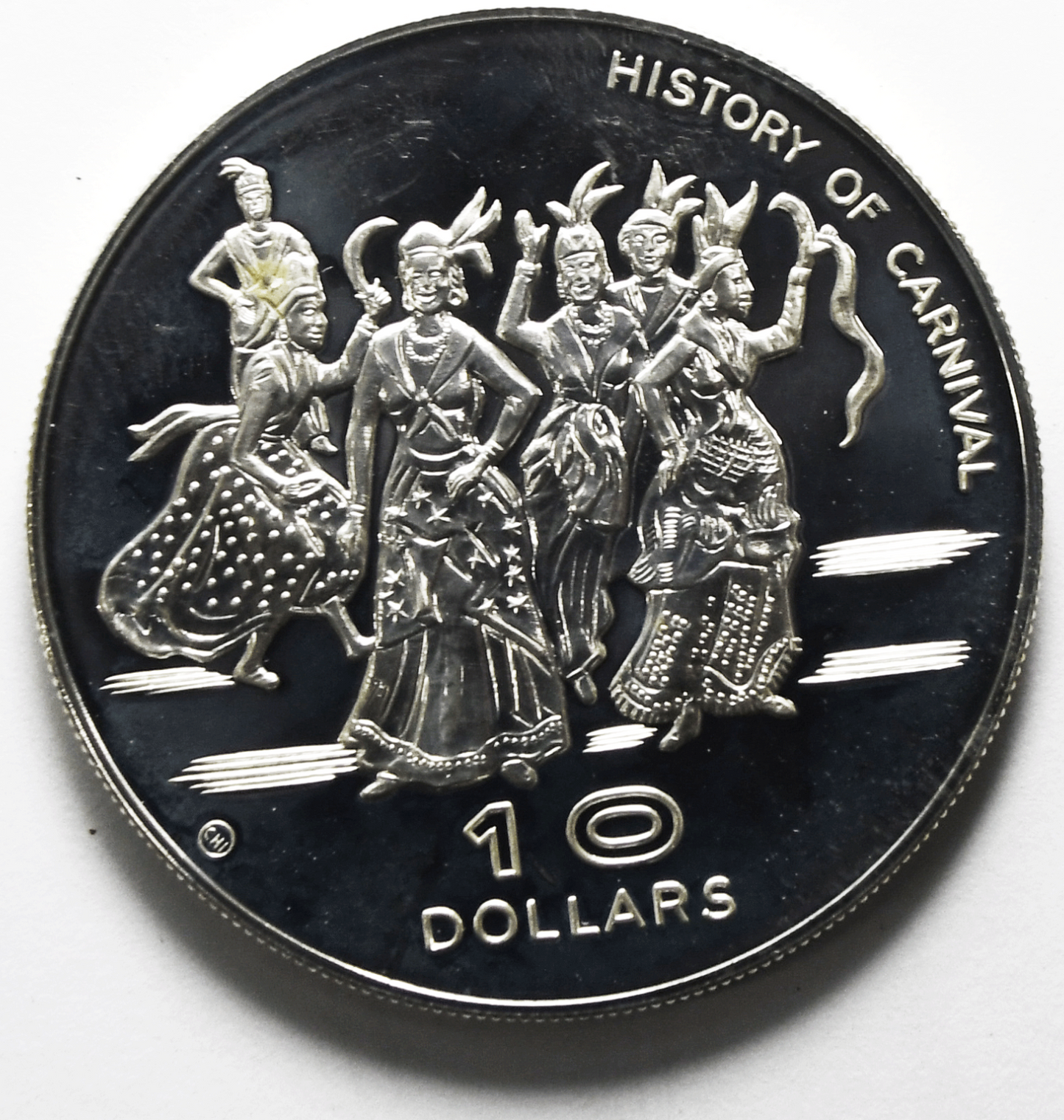 1978 Dominica 10 Ten Dollars Silver Proof Coin KM# 12.1 Only 2,000 Minted