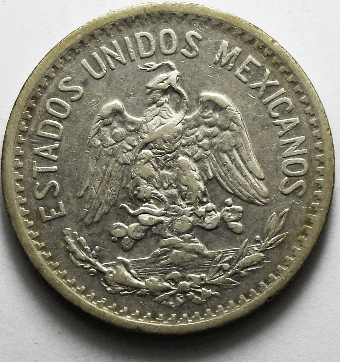 1905 Mexico Estados Unidos Mexicanos Fifty 50 Centavos Silver Coin KM# 445