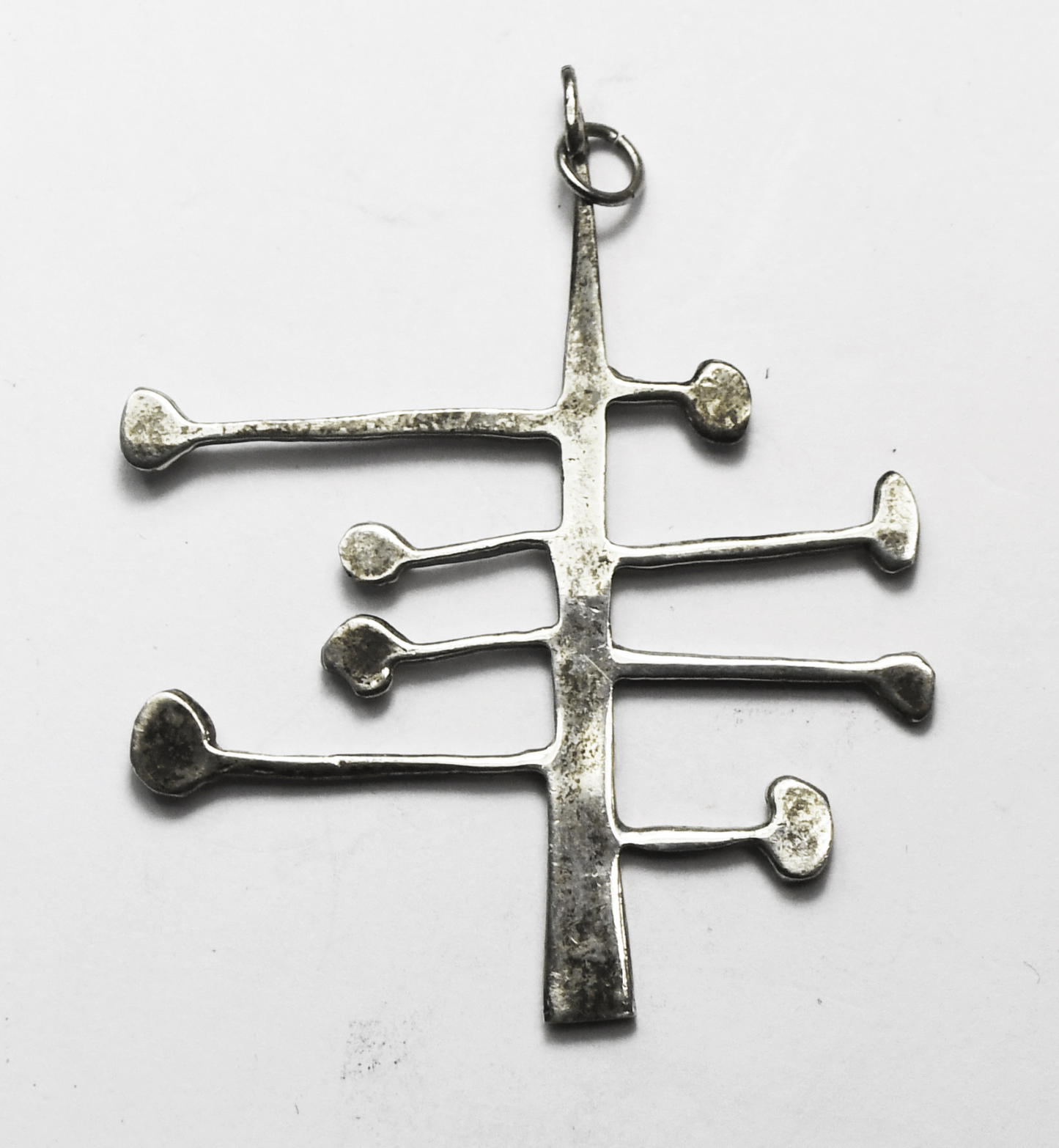 Sterling Silver Mark XIV Abstract Branching Pendant 54mm x 44mm
