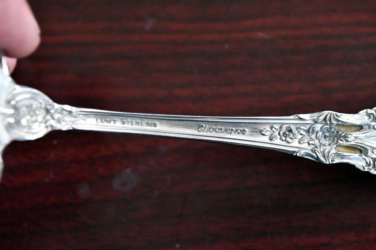 Eloquence by Lunt Sterling Silver 6" Pierced Bon Bon Server Spoon 1.5 oz.