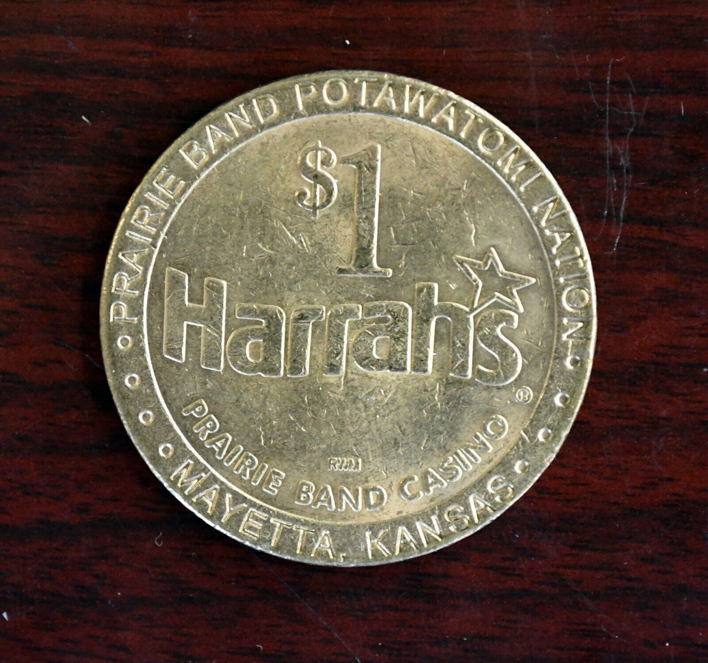 Prairie Band Casino One Dollar Gaming Token Potawatomi Mayetta Kansas