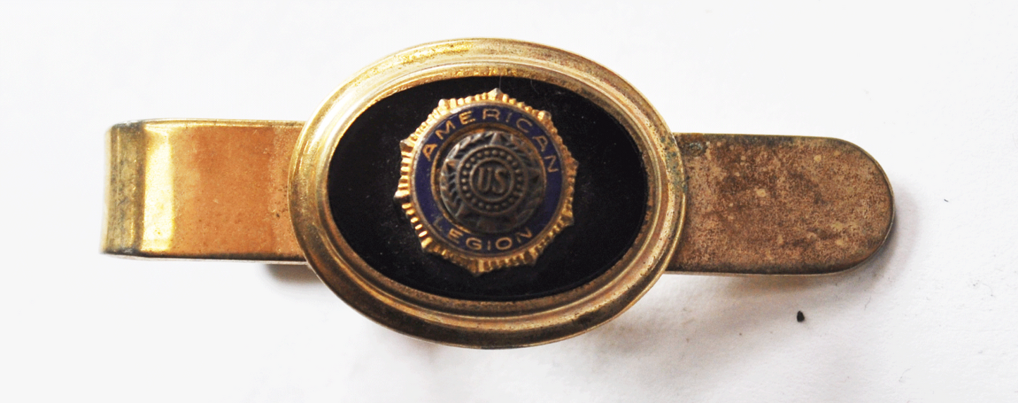 Vintage Marvel Gold Filled Tie Clip American Legion 17mm 1-3/4"