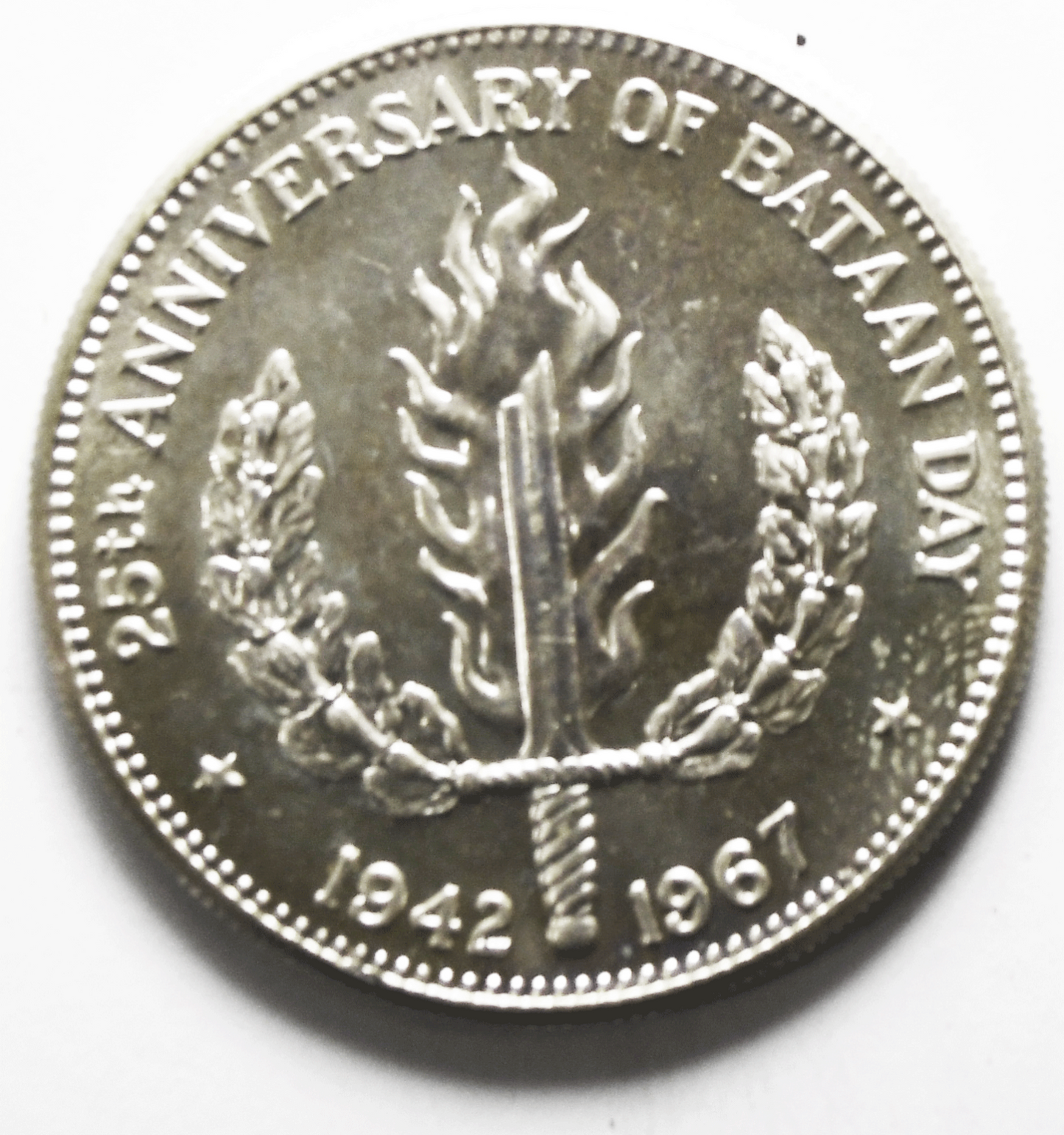 1967 Philippines One Peso Silver Coin Proof Like Low Mintage KM# 195