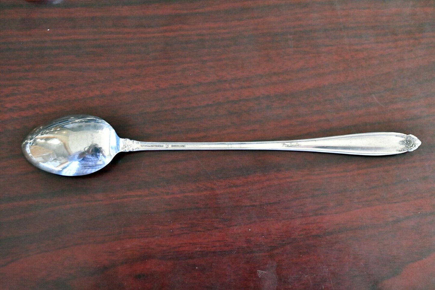 Set of 8 Prelude by International 7 3/8" Sterling Long Iced Tea Spoons 7.3 oz.
