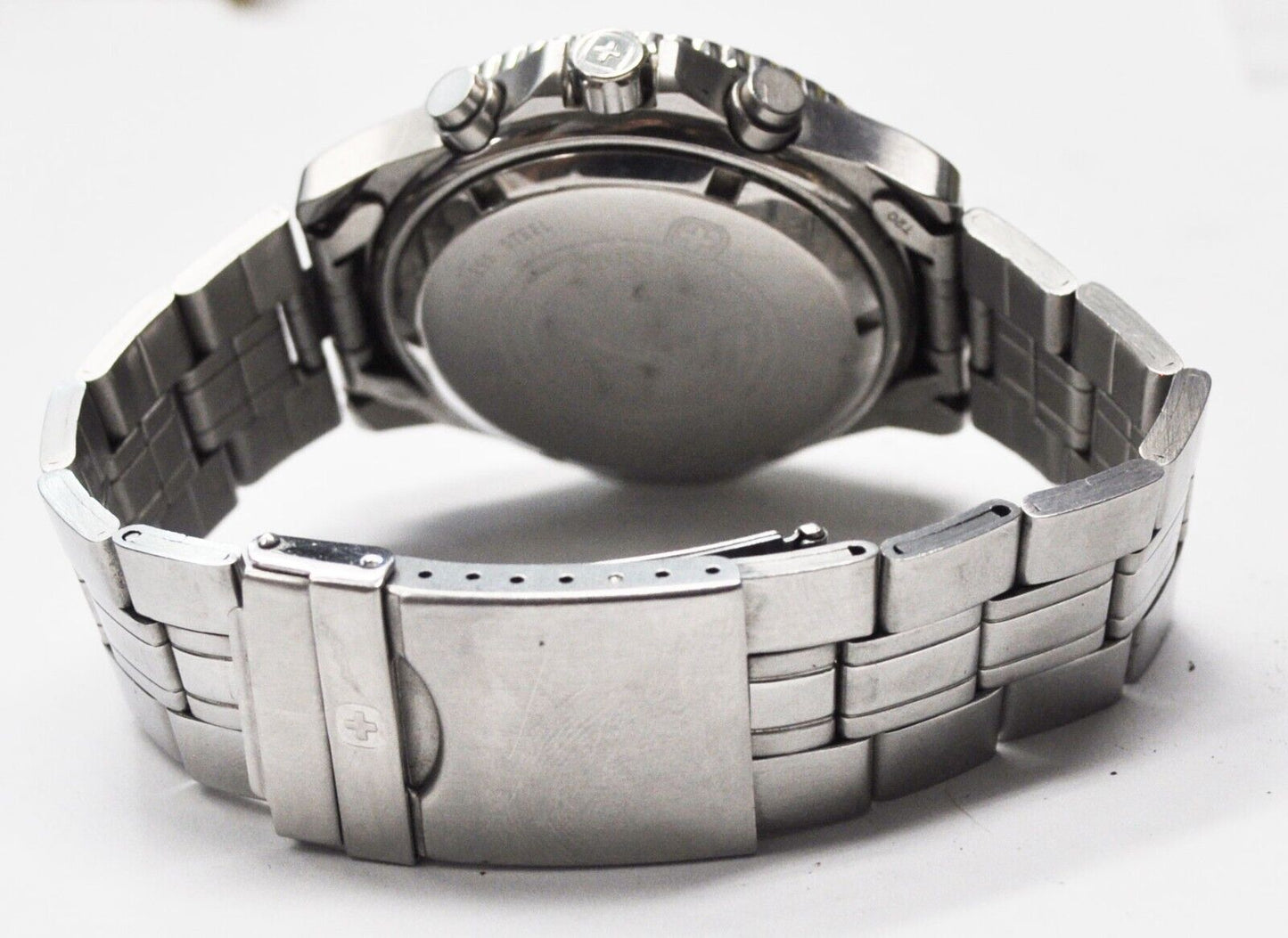 Men's Swiss Army Grey 537.1675 Blue Grey Calendar Watch 43mm Stainless Quartz