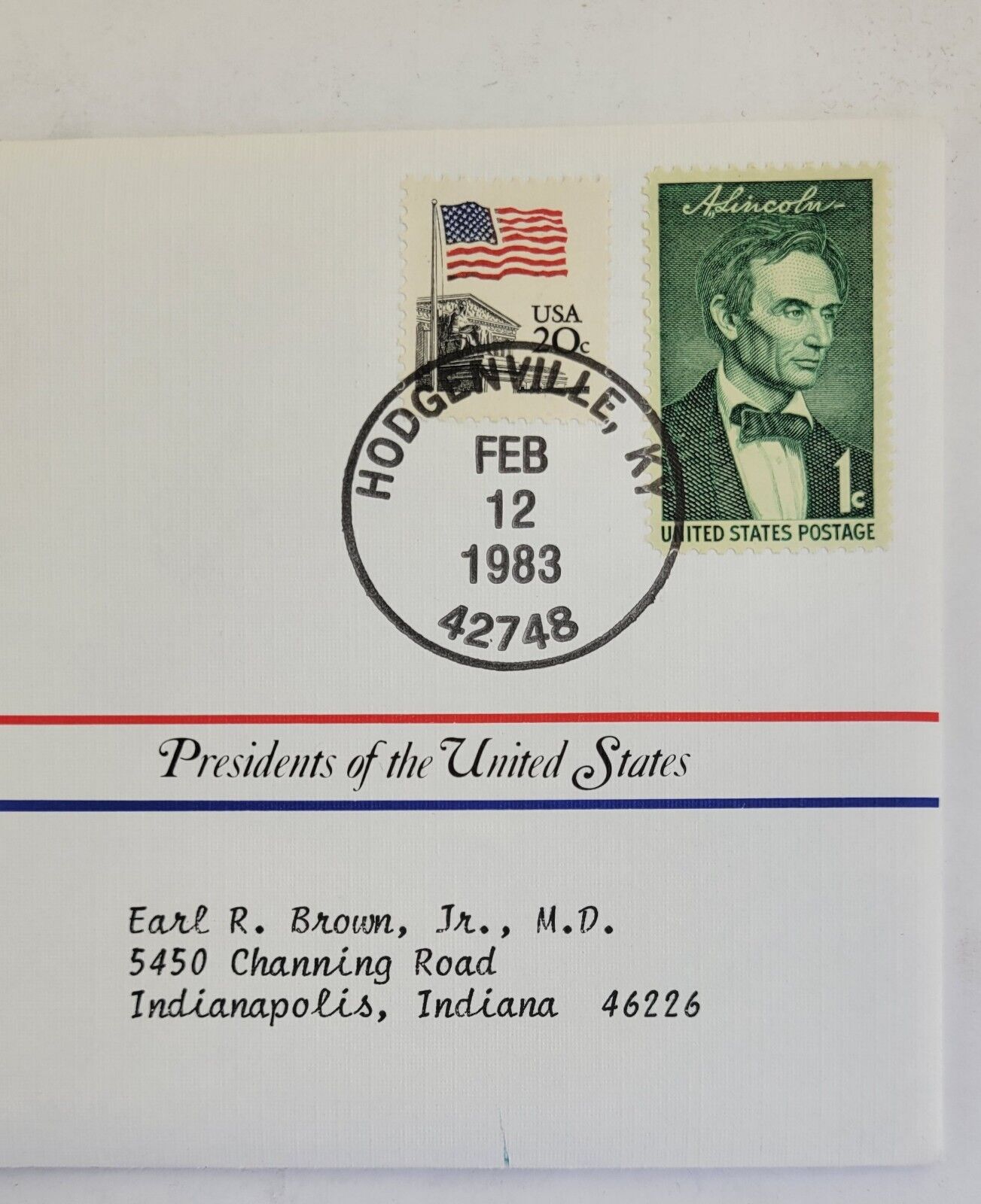 A Lincoln Presidential Covers Medal Postal Commemorative Society Gold Plated