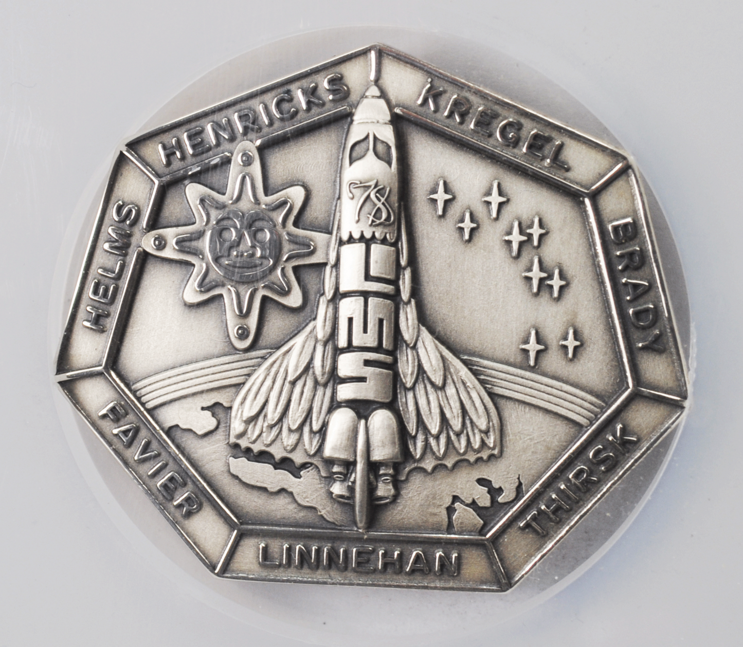 1996 STS-78 Robbins Silver Space Medal Unflown #121 NGC MS66 Discovery