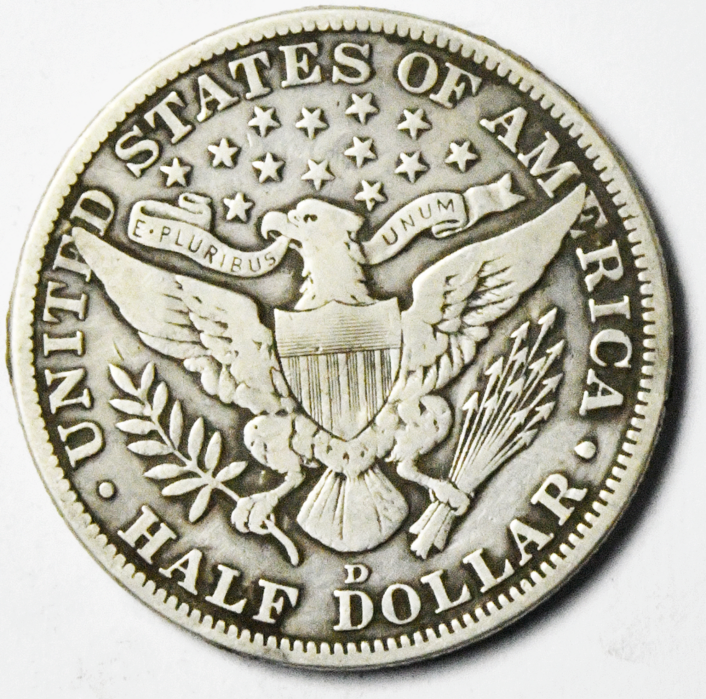 1913 D 50c Barber Silver Half Dollar Fifty Cents US Denver