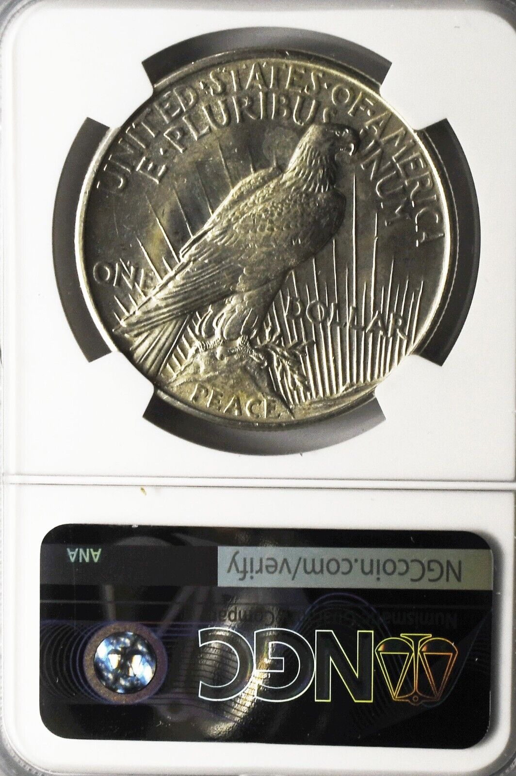 1921 $1 Peace Silver One Dollar US Philadelphia NGC MS63 Uncirculated Rare Year
