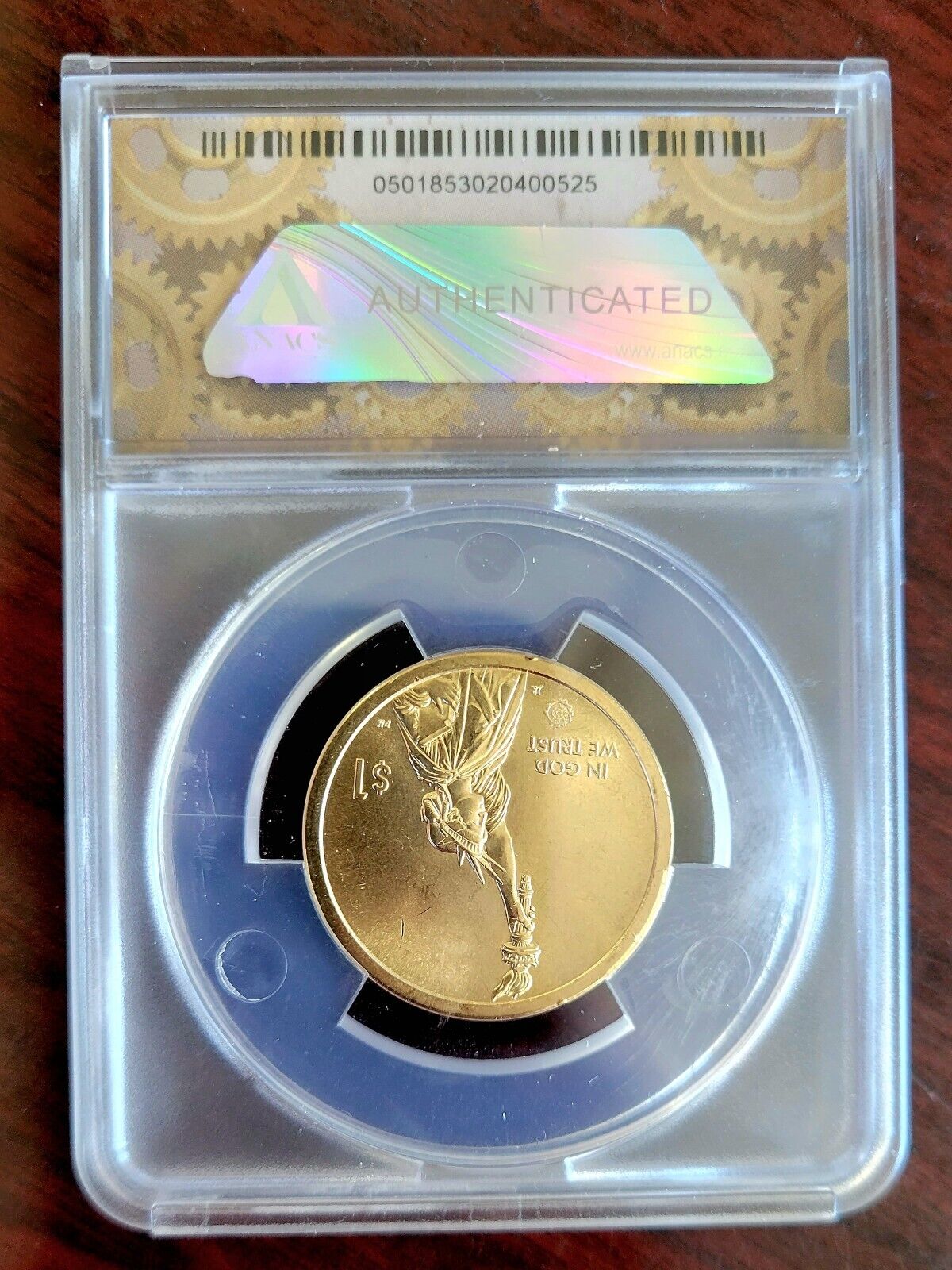 2019 P American Innovation Dollar Jersey MS67 ANACS First Strike Light Bulb