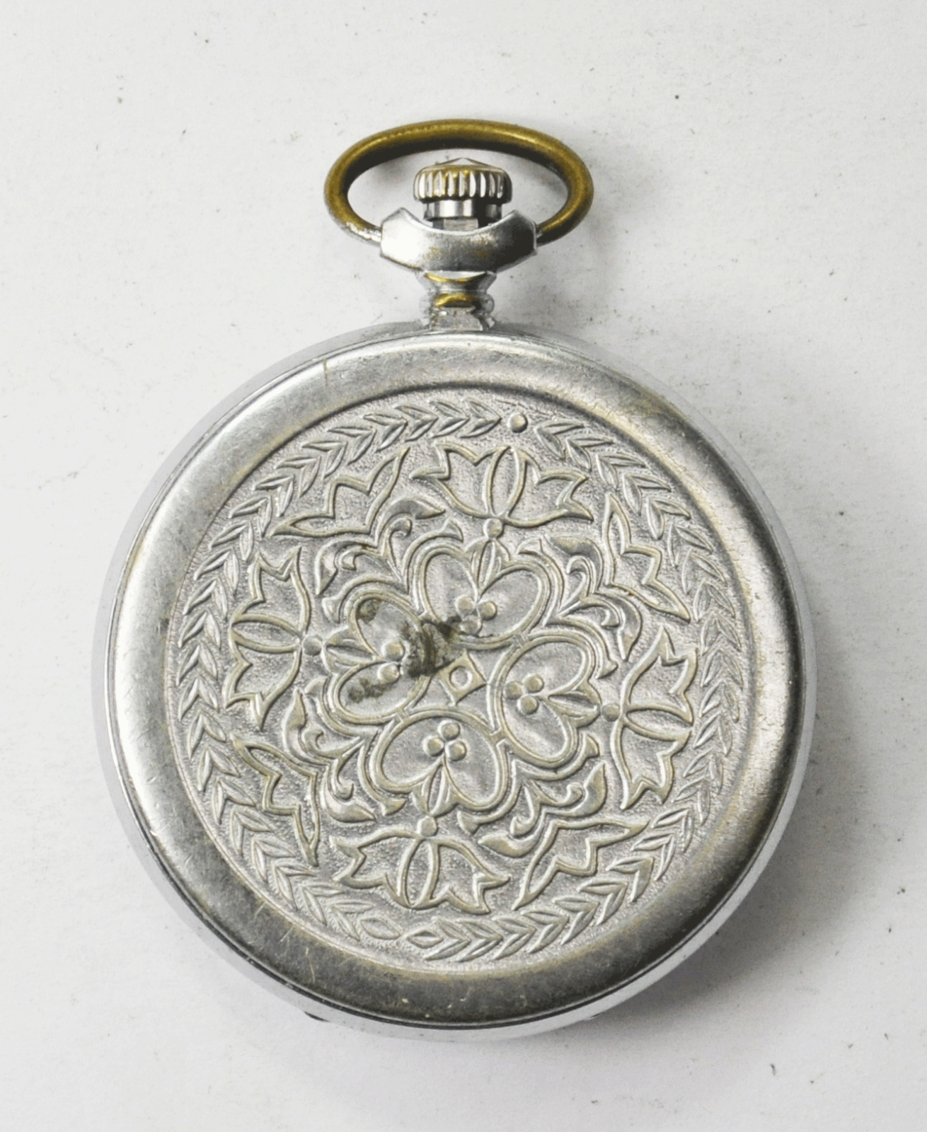 Vintage Russian Cosmonaut Dial Pocket Watch Space 50mm Hunters Case Running