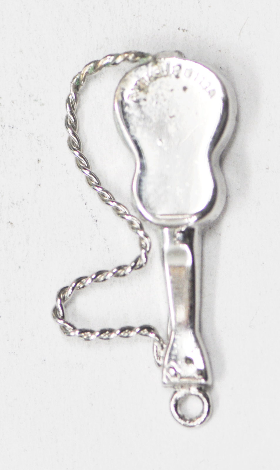 Sterling Silver Wells Guitar Musical Instrument Charm 28mm x 13mm
