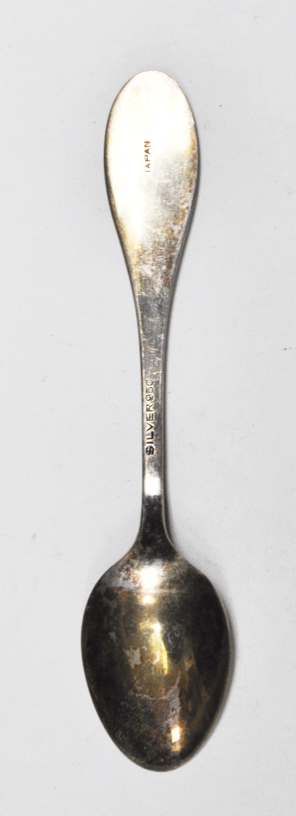 950 Silver Japan Enamel Geisha Kimono Enamel Souvenir Spoon