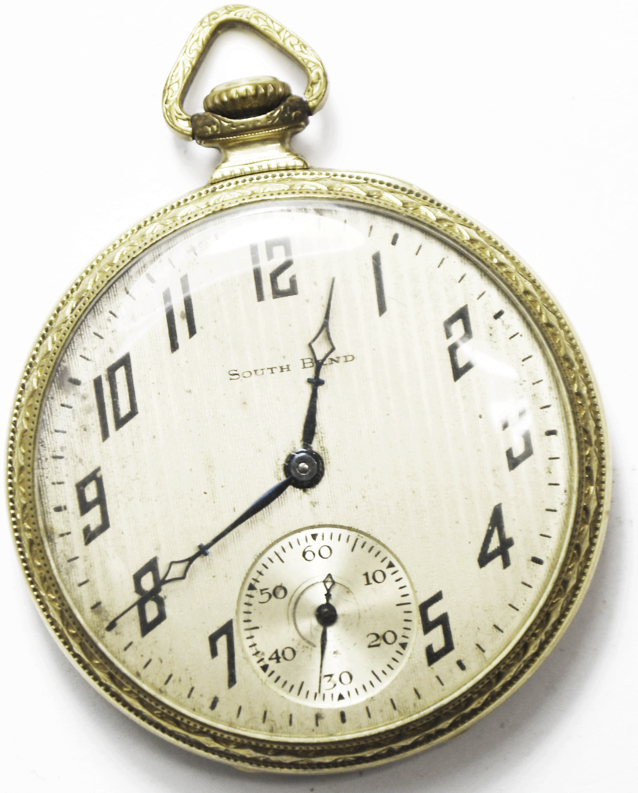 1922 South Bend Size 12 Grade 411 OF Hinged GF 25yr Case Pocket Watch