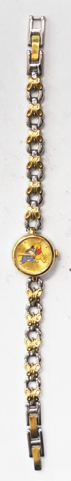 Winnie the Pooh Eeyore Gold Dial Butterfly Two Tone MC127 21mm 7-1/2" Wrist