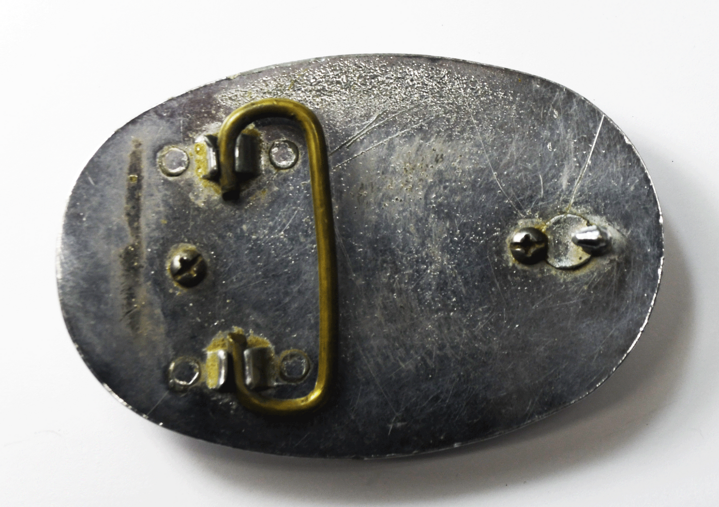 1880 $1 Morgan Silver Dollar Base Metal Oval Belt Buckle 2-3/8" x 3.5"