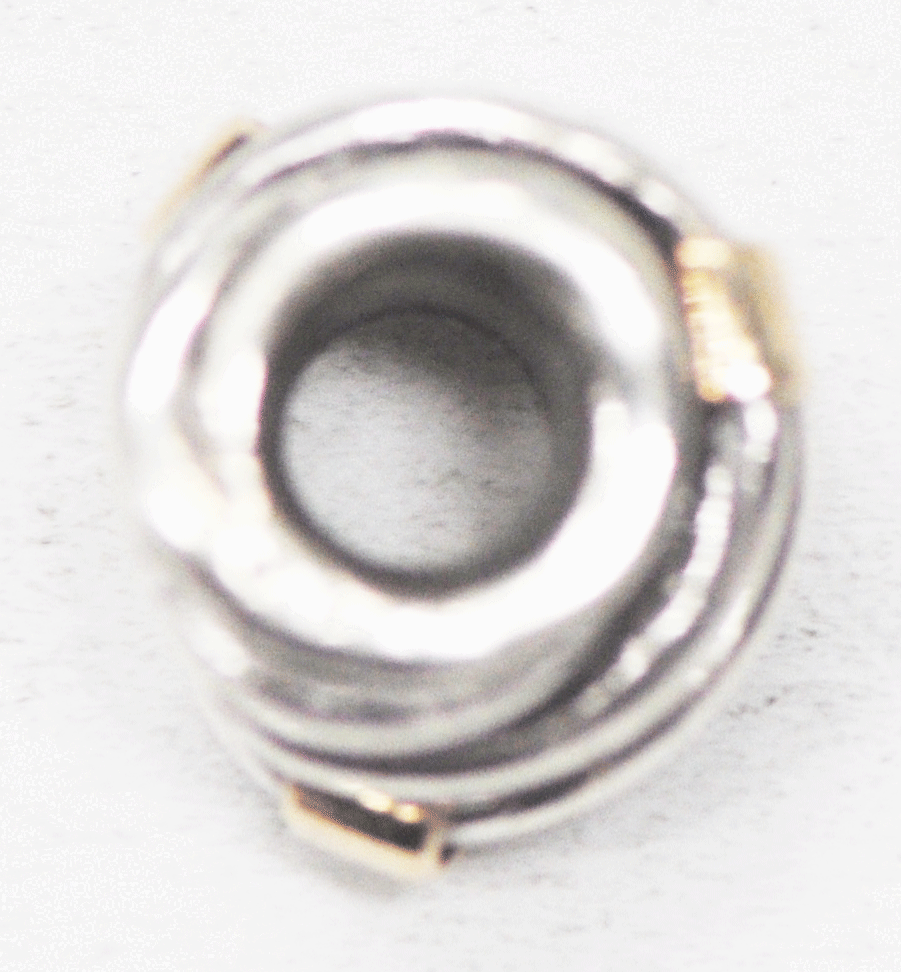 Pandora Sterling Silver 14k Twisted Rope Coiled Charm Bead 790251