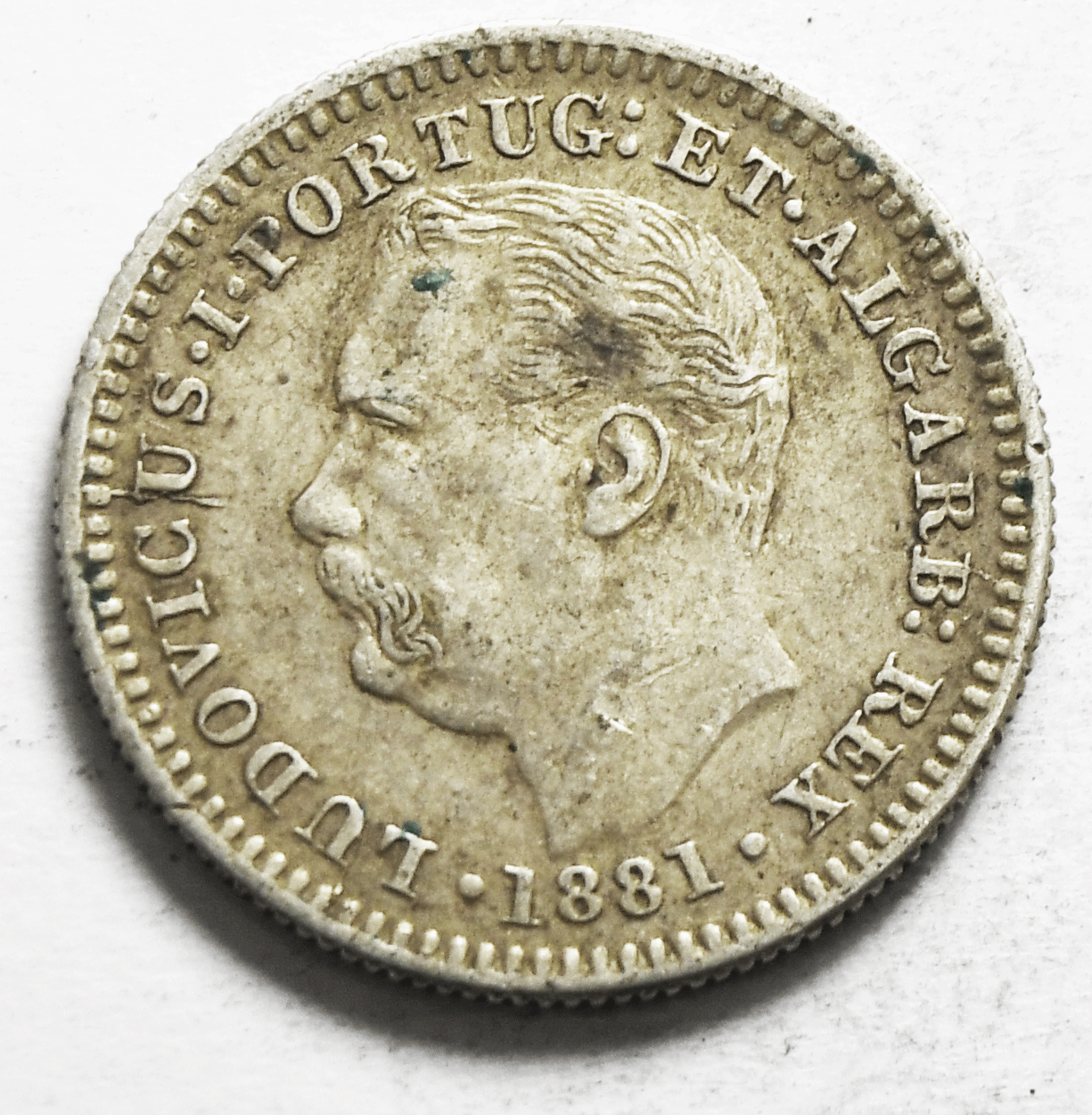 1893 India-Portuguese GOA 1/4 Rupia KM# 310 Silver Coin
