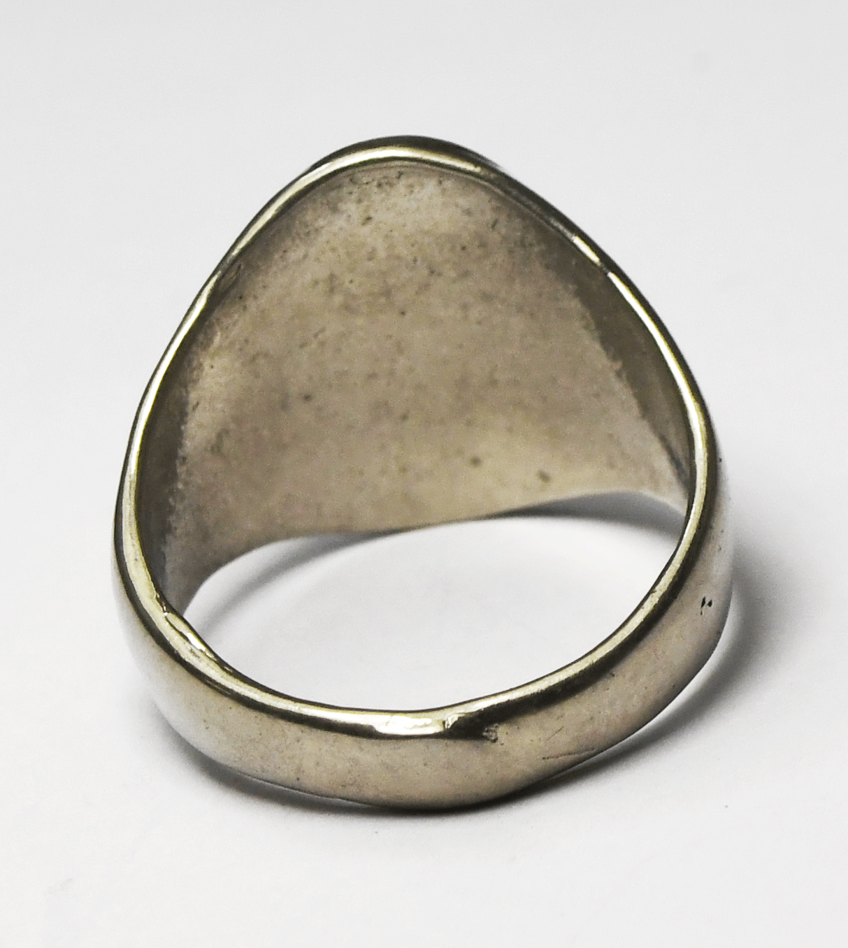 Sterling Silver Sand Cast Zuni Bird Chip Inlay Ring 19mm Size 10