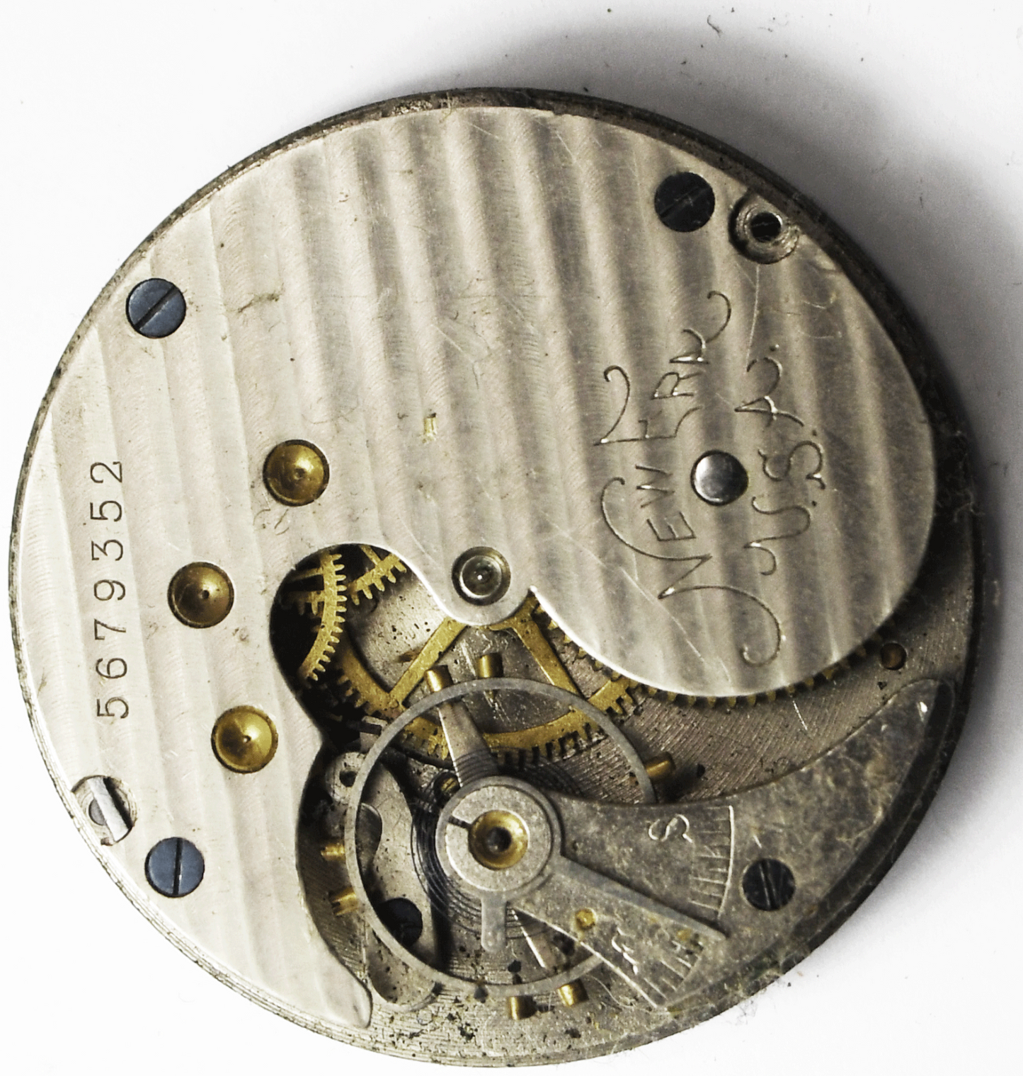 Vintage New Era Size 18 LS Pocket Watch Movement USA Not Running