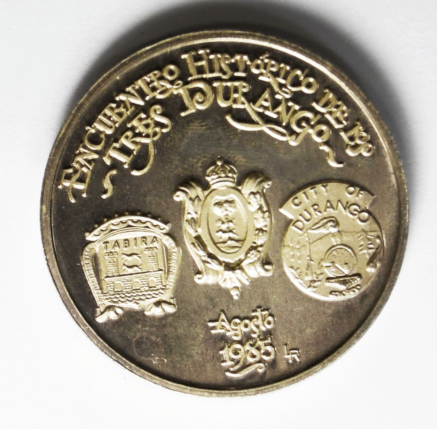 1985 Agosto Encuentro Tres Durango Silver Medal Ibarra Zumarraga 38mm