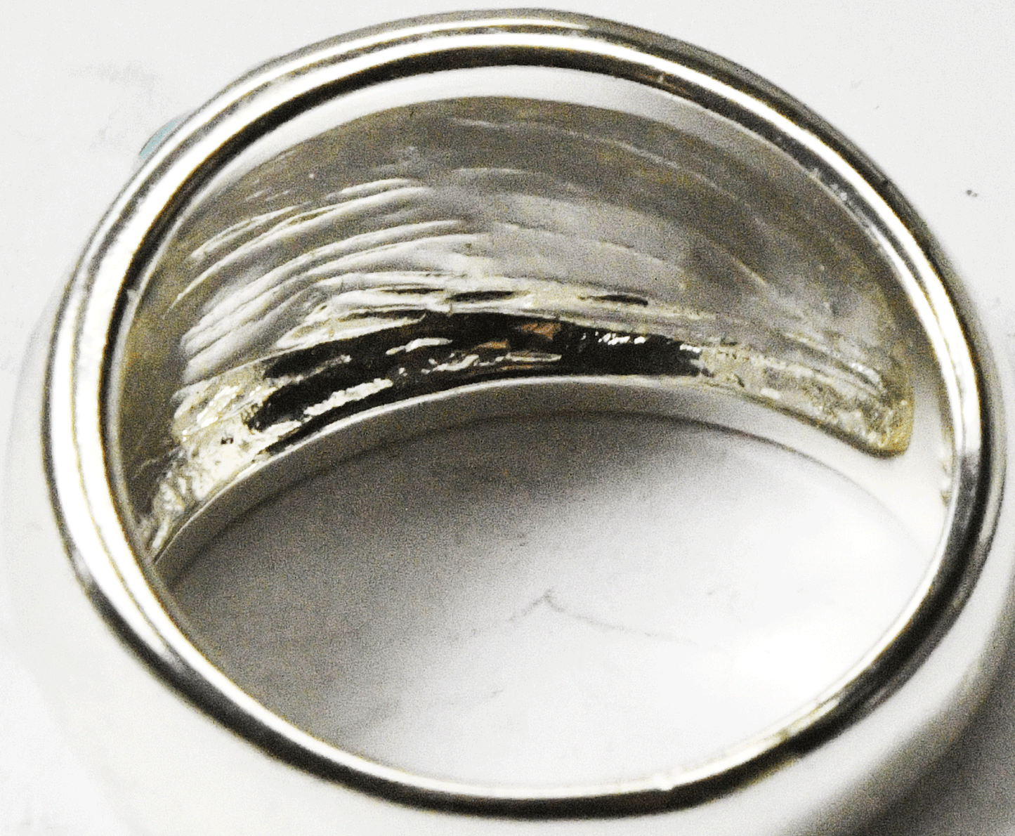 Silver Plated Blue Enamel DaVinci Flower Leaf Ring 13mm Size 9