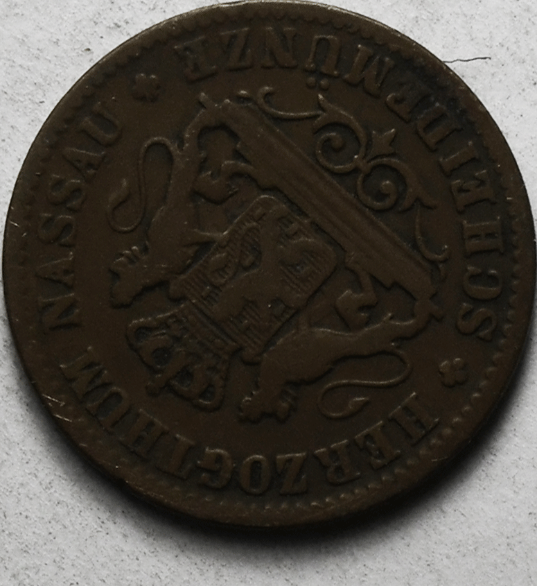 1860 German States NASSAU Kreuzer KM# 74